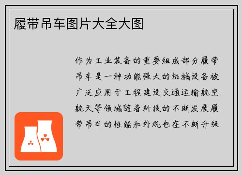 履带吊车图片大全大图
